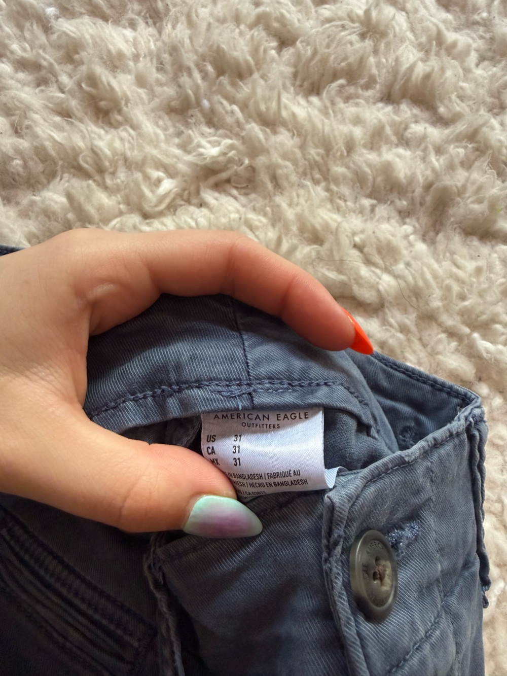 American Eagle Outfitters Navy Flat-Front Casual Shorts - Picture 4 of 6